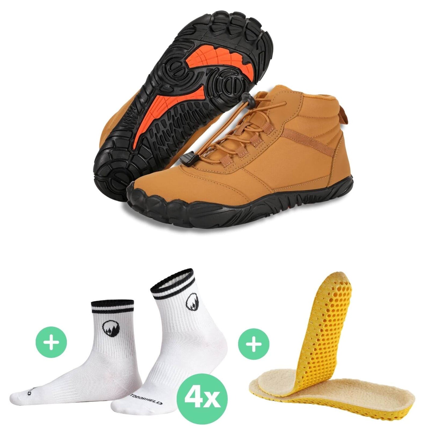 Barfuß-Starter-Bundle - Winter Edition: Winter Pro + Barfußsocken + GRATIS OrthoFlex Winter Einlegesohlen