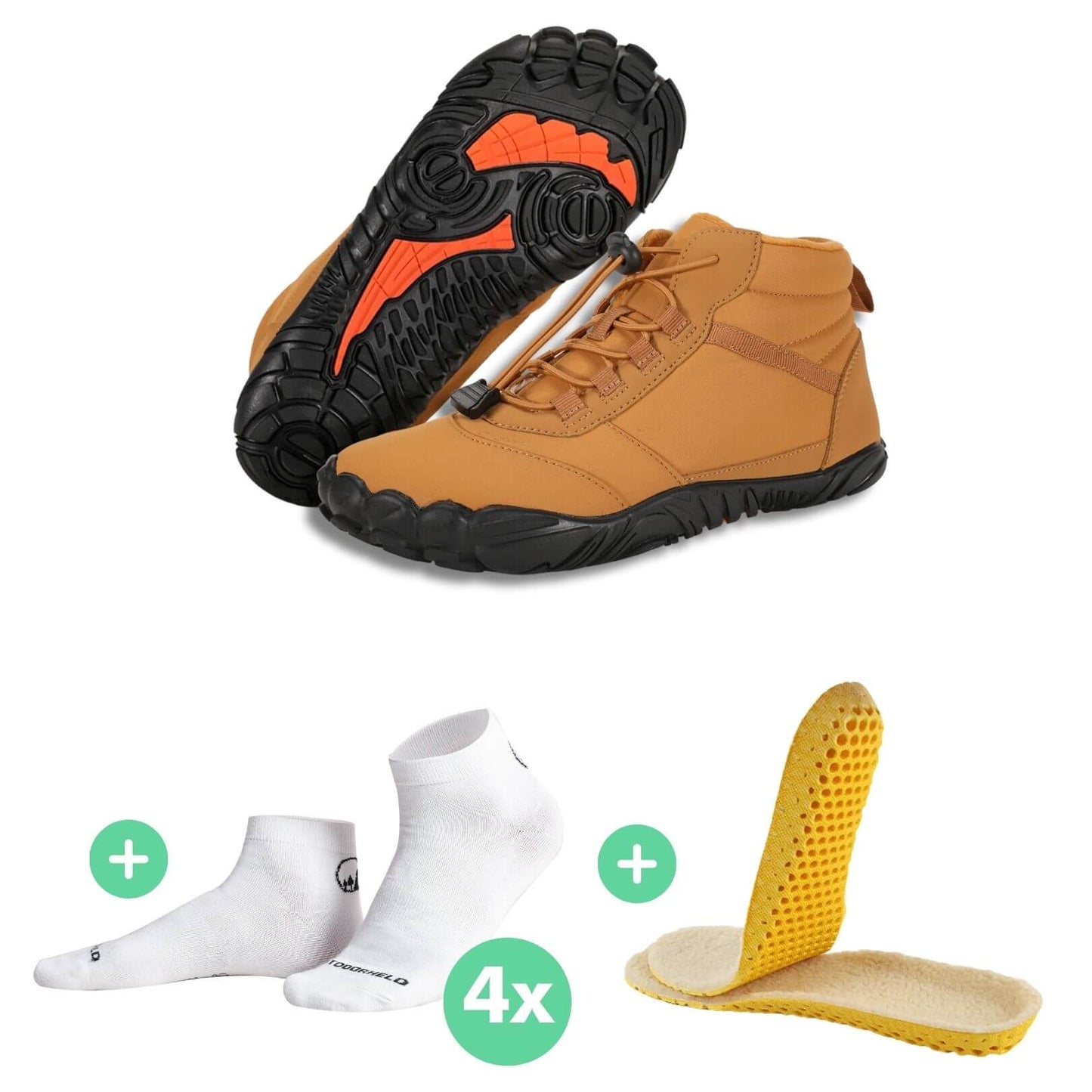 Barfuß-Starter-Bundle - Winter Edition: Winter Pro + Barfußsocken + GRATIS OrthoFlex Winter Einlegesohlen