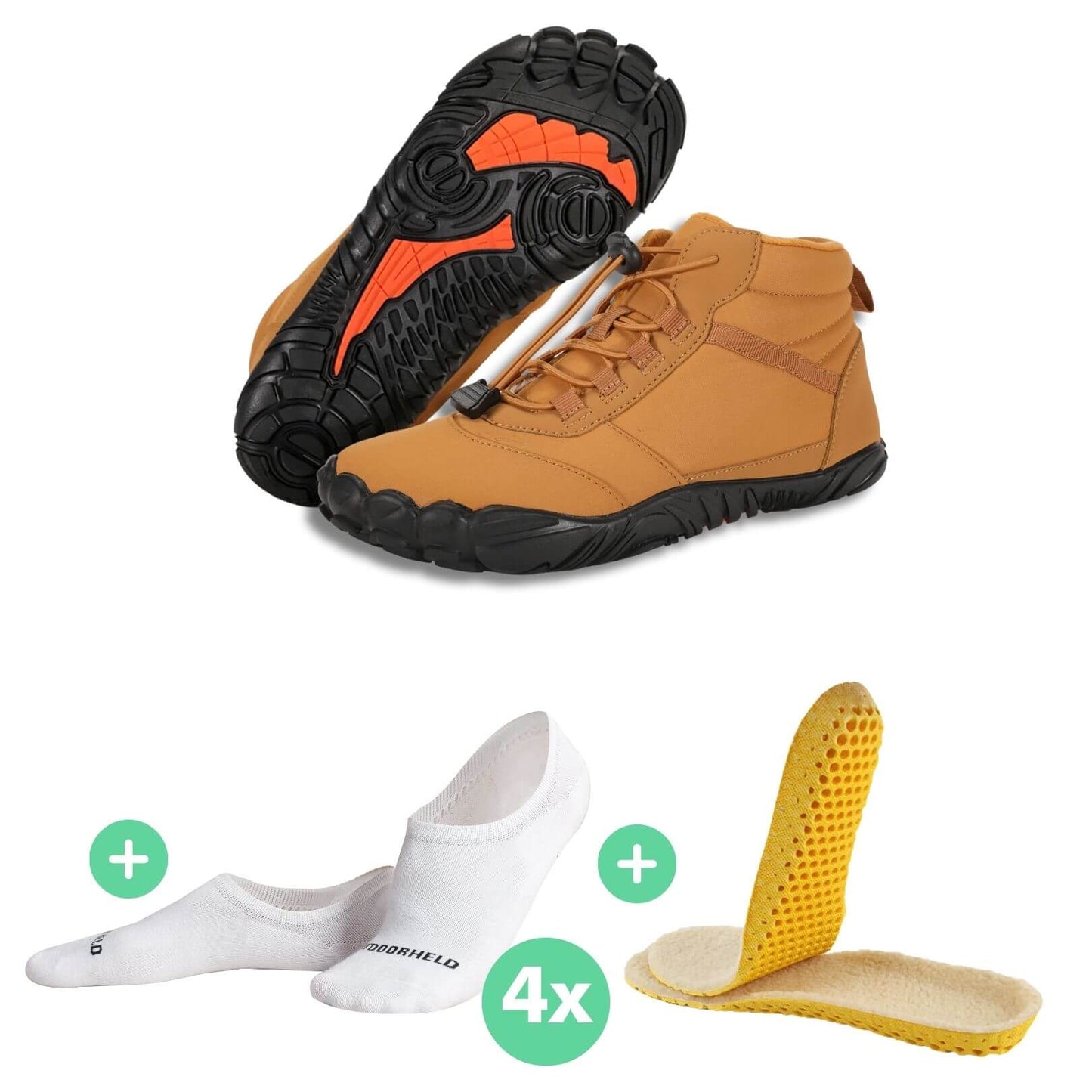Barfuß-Starter-Bundle - Winter Edition: Winter Pro + Barfußsocken + GRATIS OrthoFlex Winter Einlegesohlen