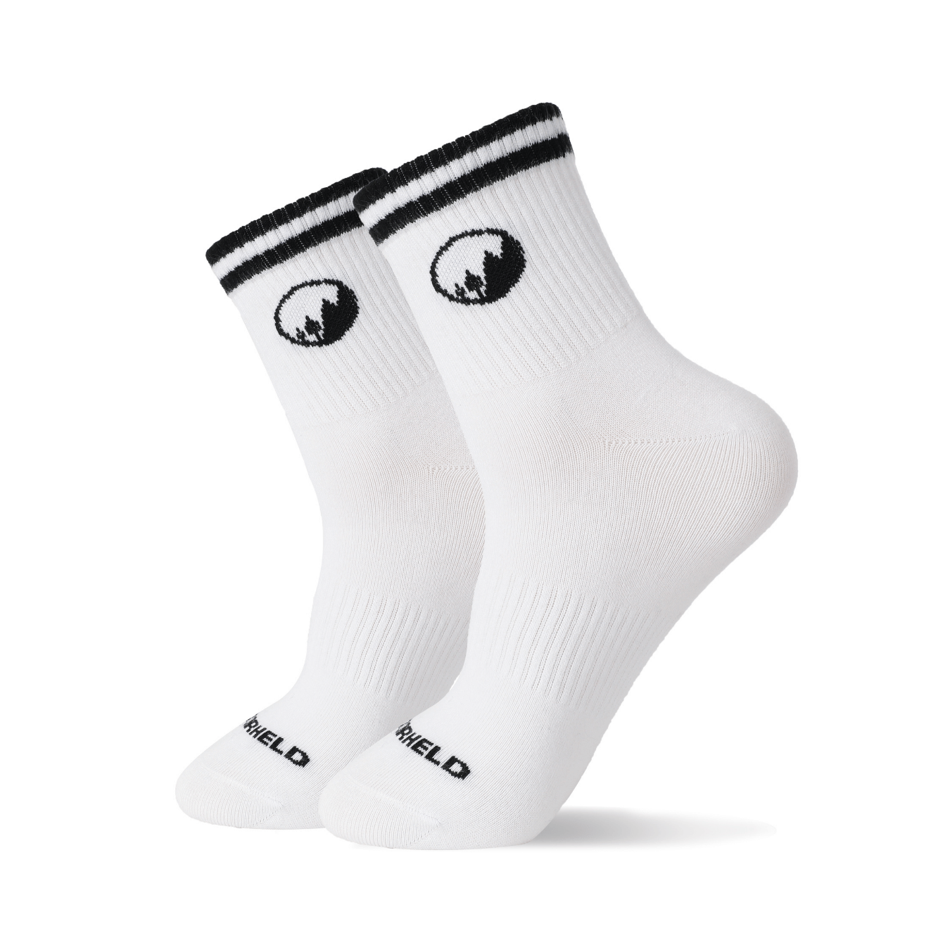 Mittelhohe Retro-Barfußsocken - Weiß