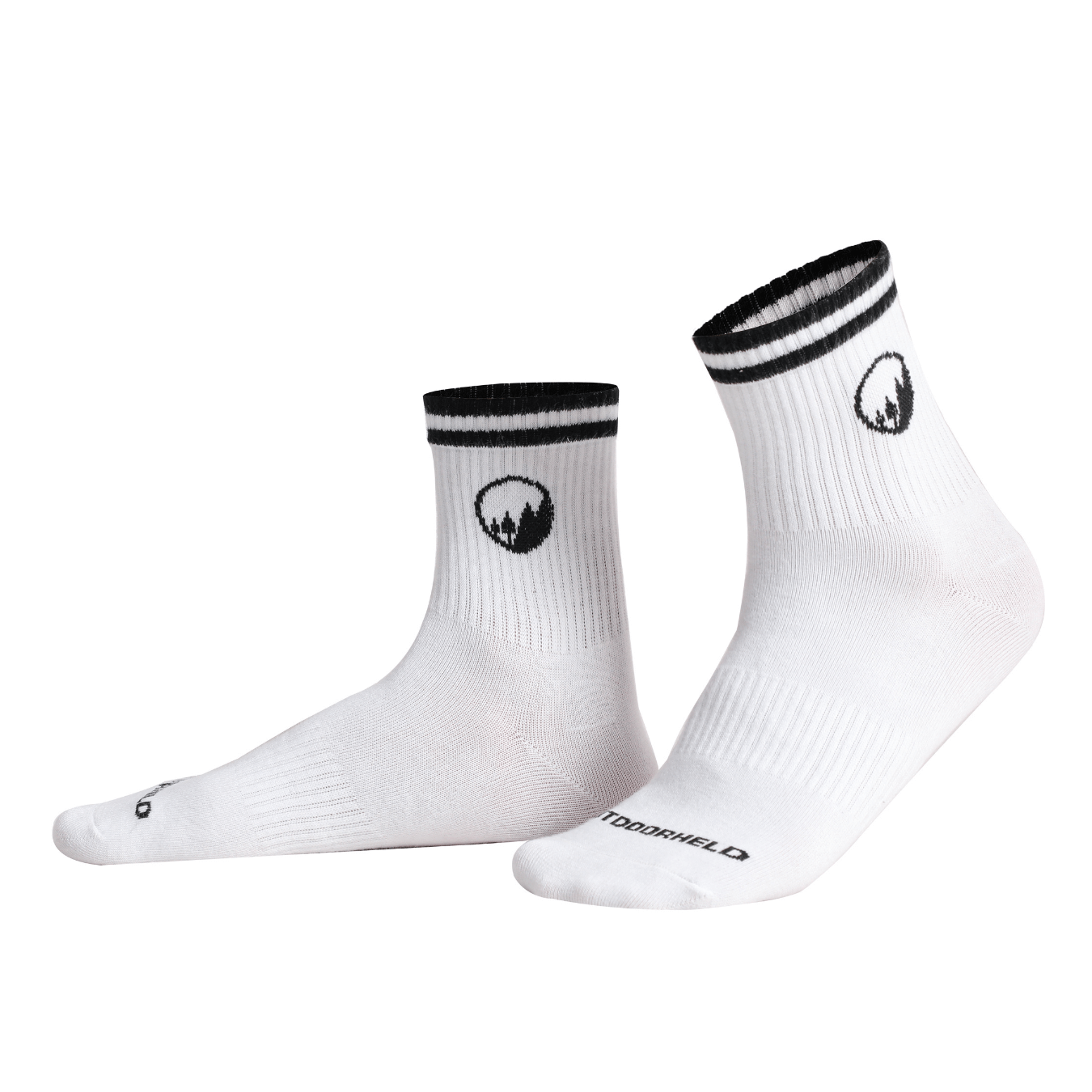 Mittelhohe Retro-Barfußsocken - Weiß