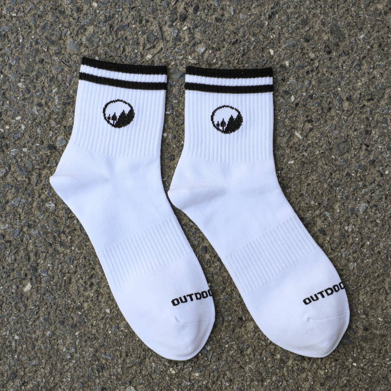 Mittelhohe Retro-Barfußsocken - Weiß