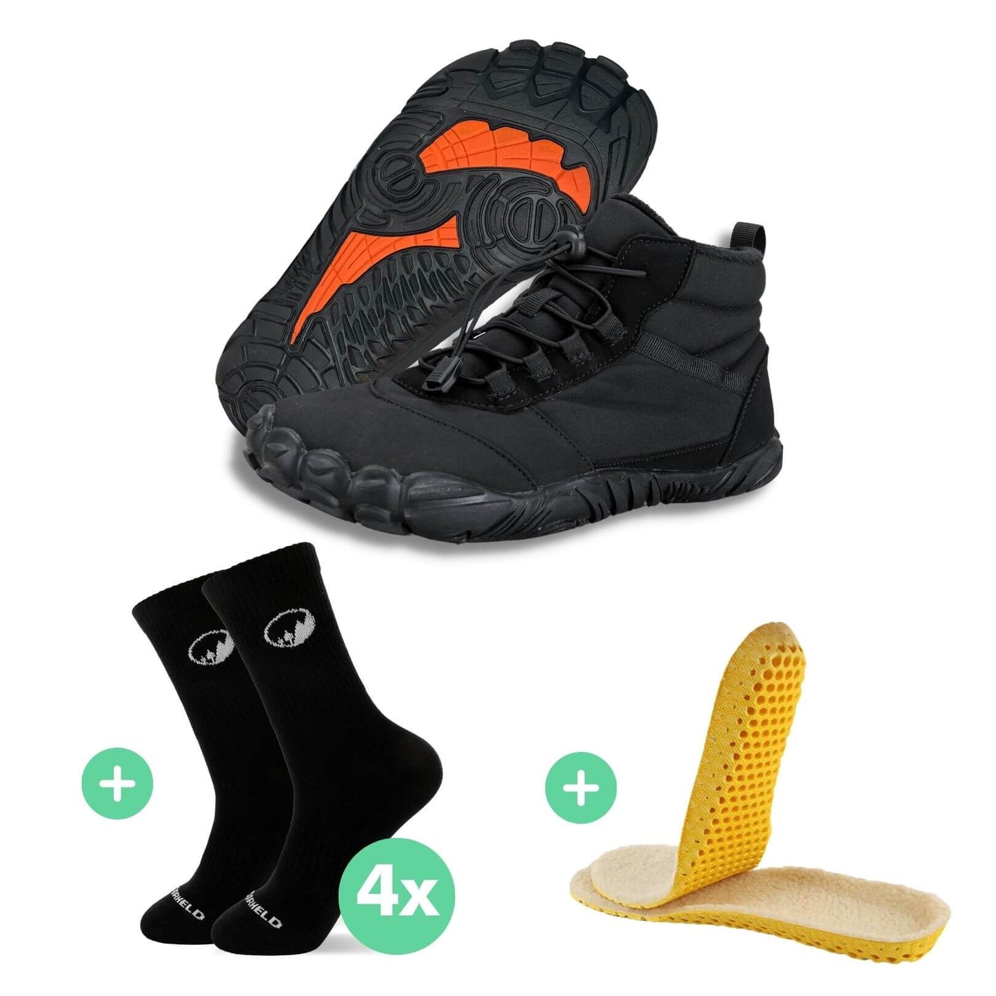Barfuß-Starter-Bundle - Winter Edition: Winter Pro + Barfußsocken + GRATIS OrthoFlex Winter Einlegesohlen
