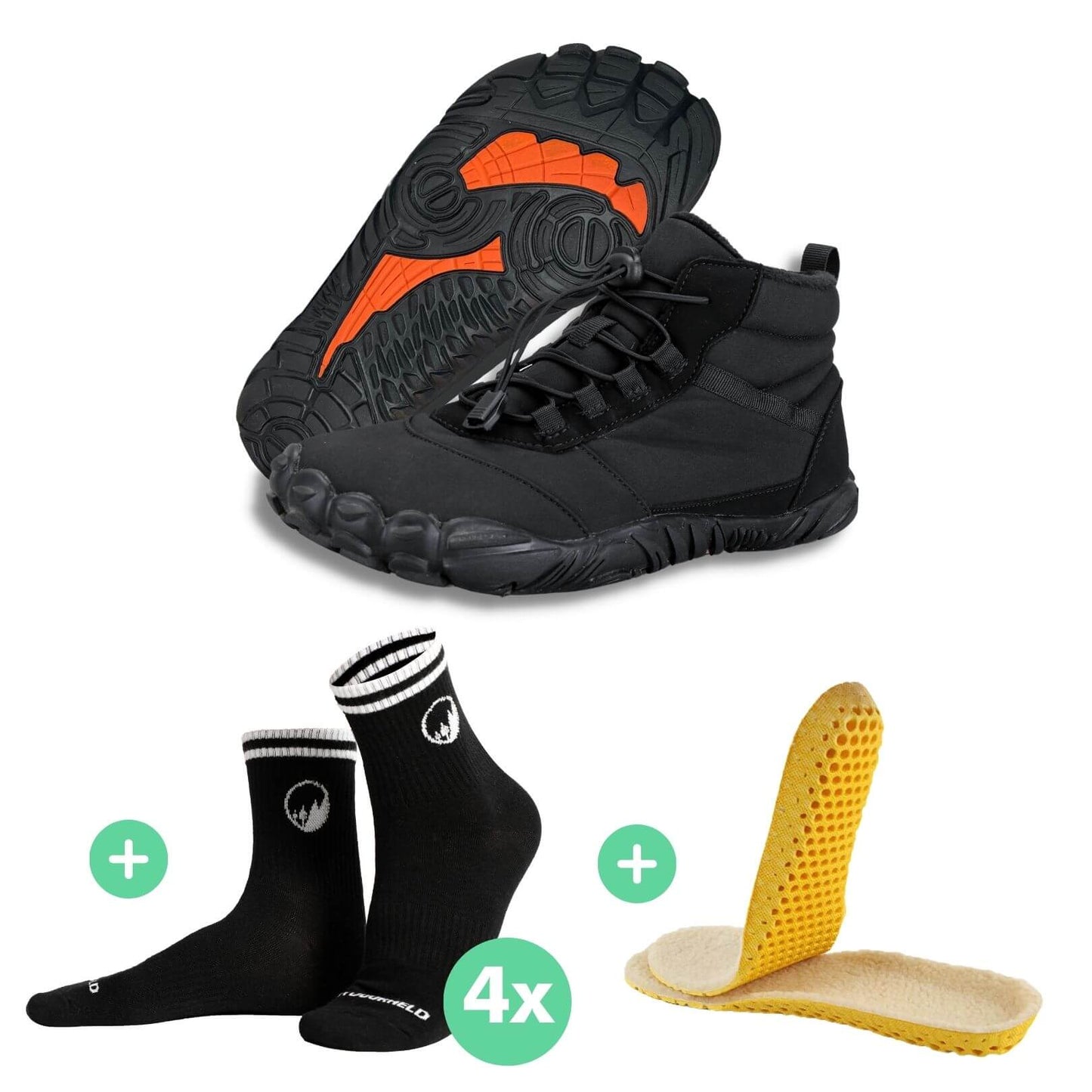 Barfuß-Starter-Bundle - Winter Edition: Winter Pro + Barfußsocken + GRATIS OrthoFlex Winter Einlegesohlen