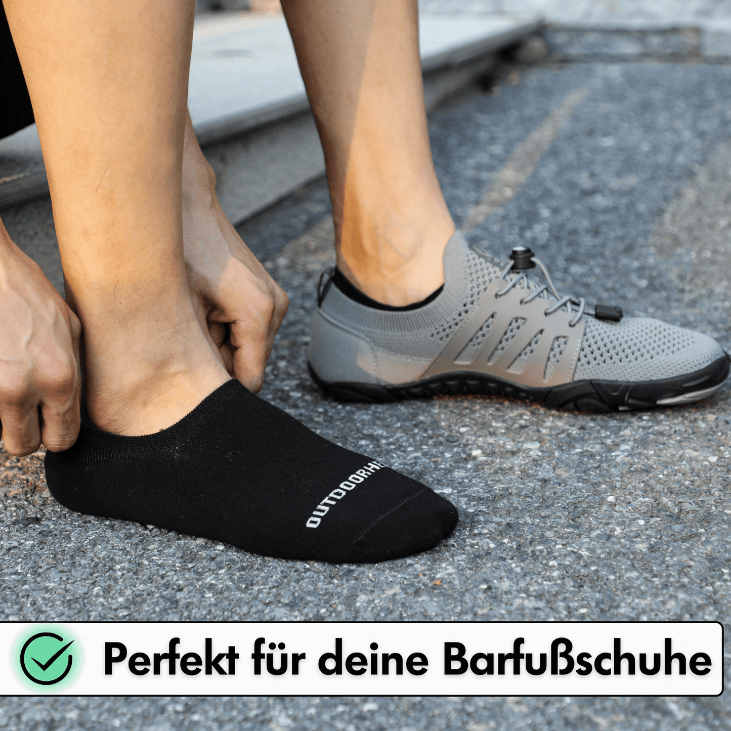 Füßlinge Barfußsocken - Schwarz