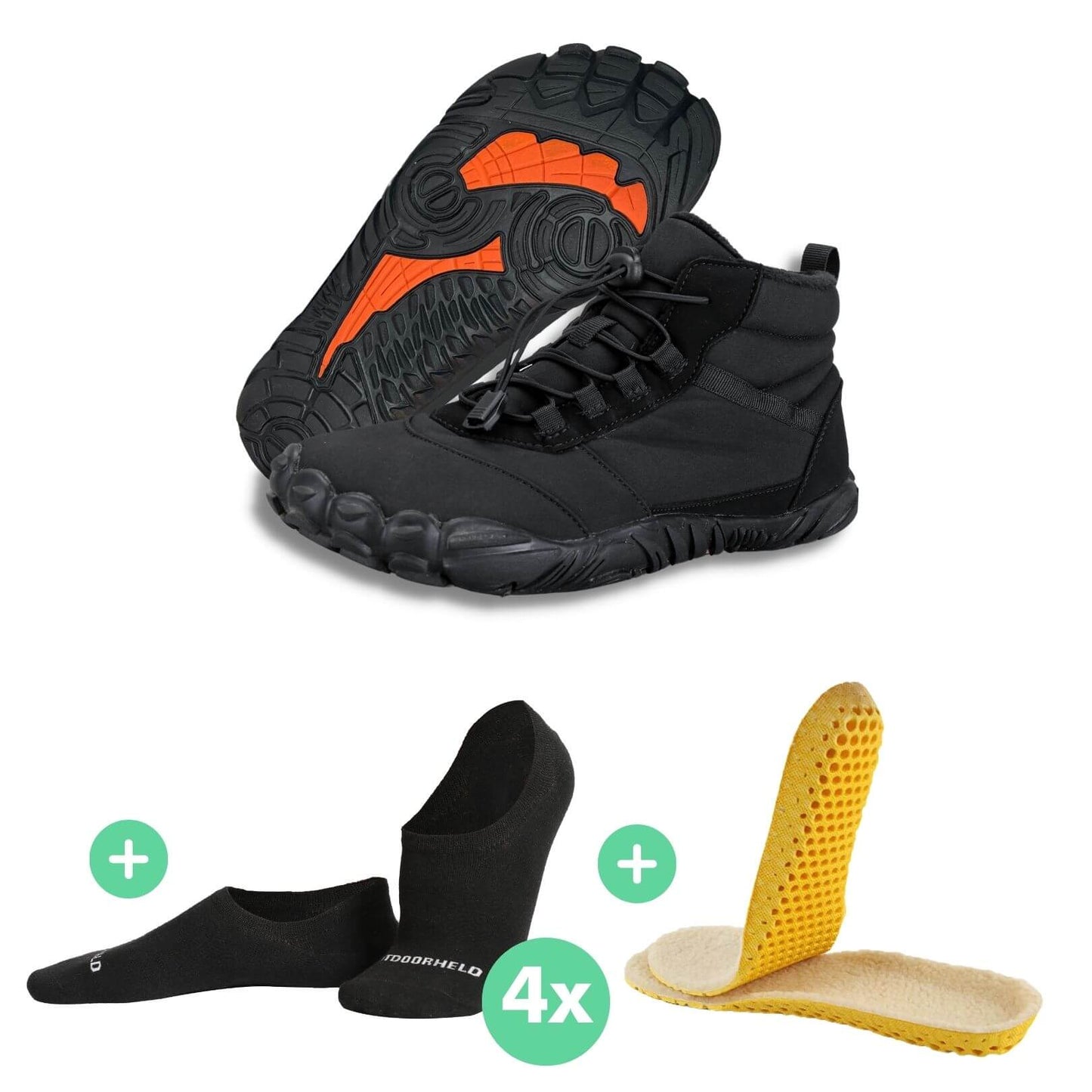 Barfuß-Starter-Bundle - Winter Edition: Winter Pro + Barfußsocken + GRATIS OrthoFlex Winter Einlegesohlen
