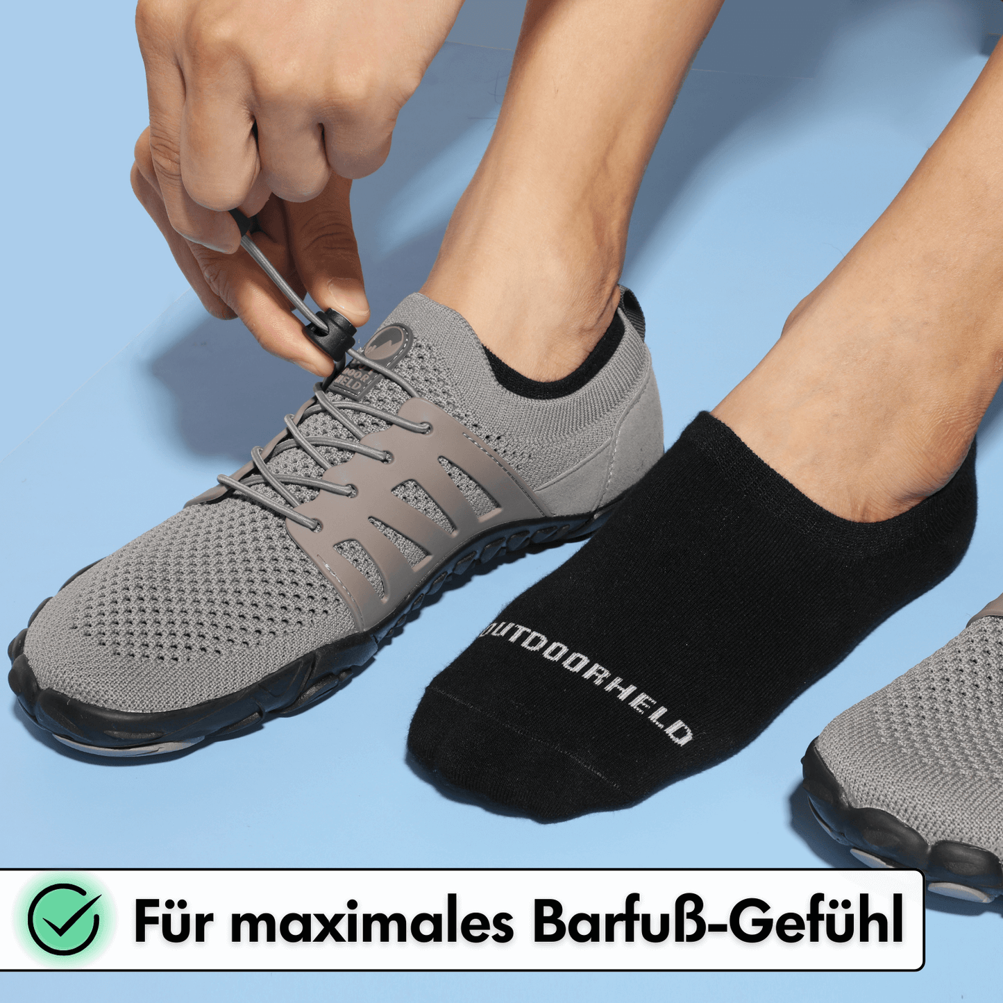 Füßlinge Barfußsocken - Schwarz