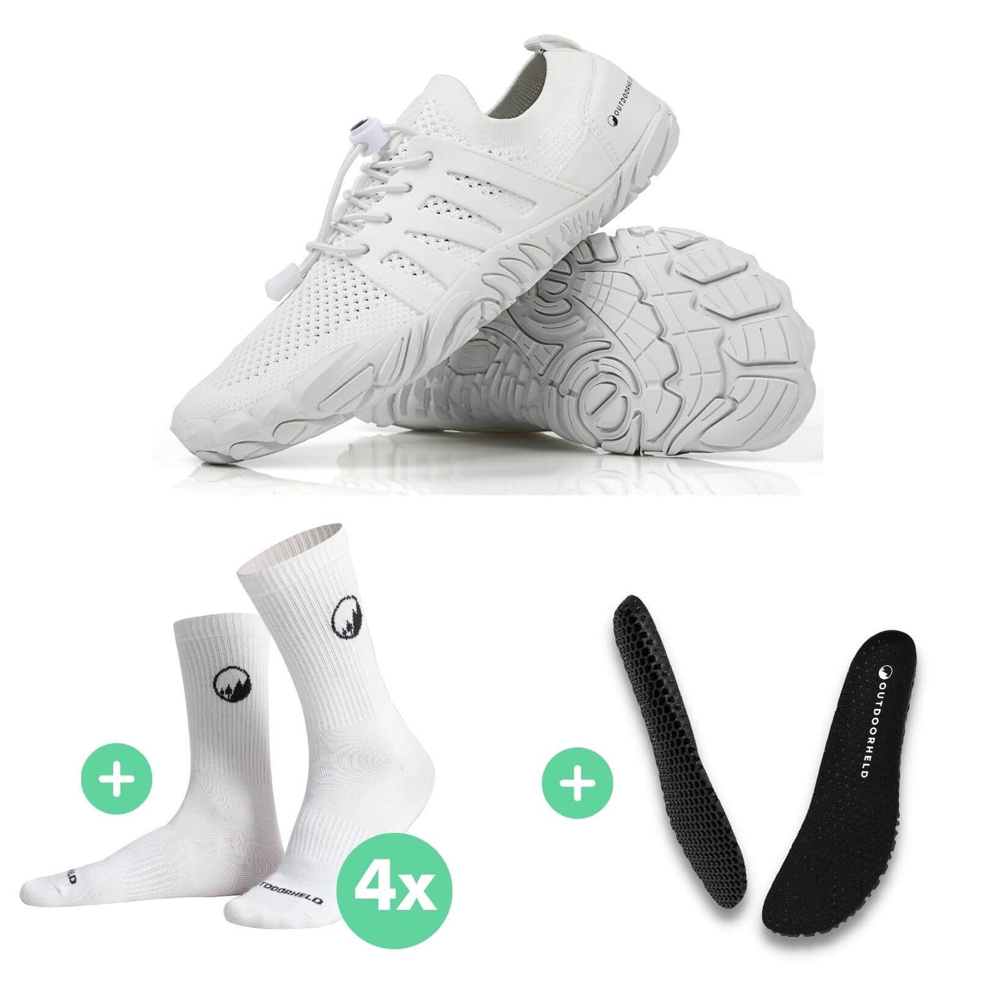 Barfuß-Starter-Bundle: Prime 1.0 + Barfußsocken + GRATIS OrthoFlex Einlegesohlen