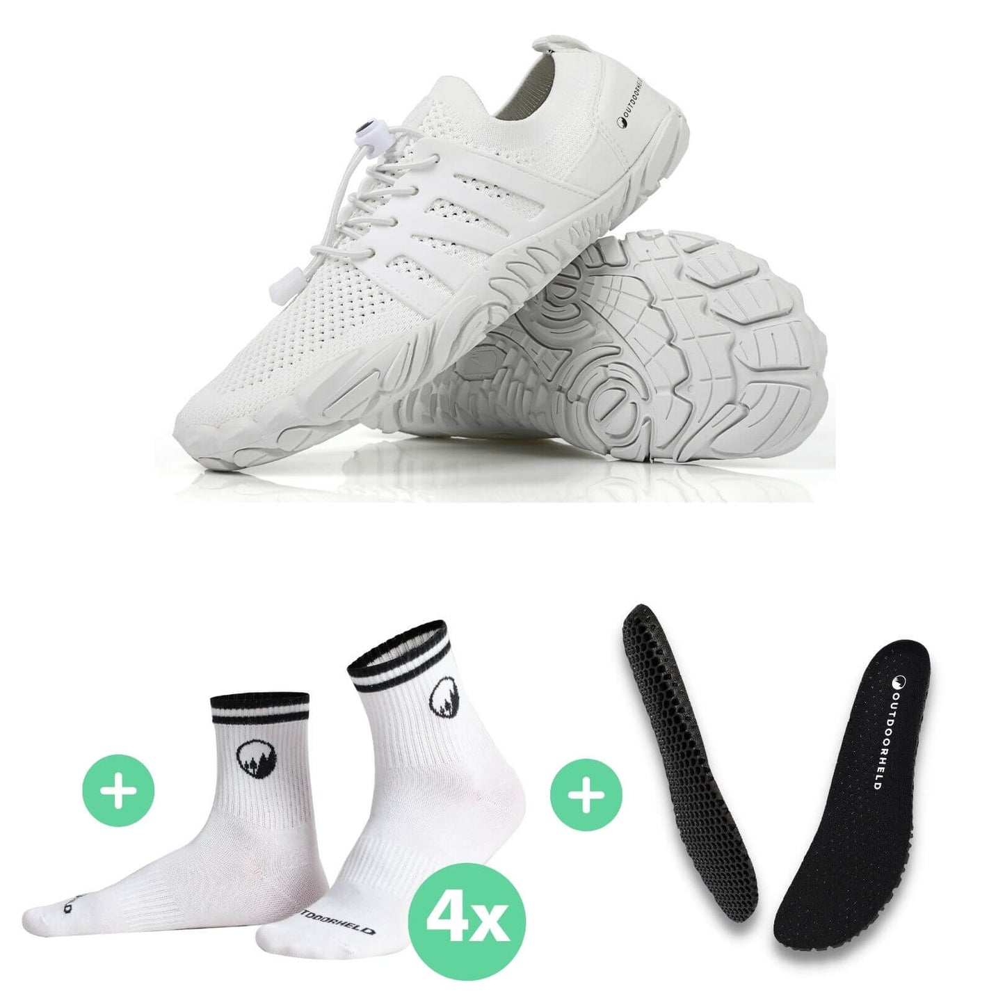 Barfuß-Starter-Bundle: Prime 1.0 + Barfußsocken + GRATIS OrthoFlex Einlegesohlen