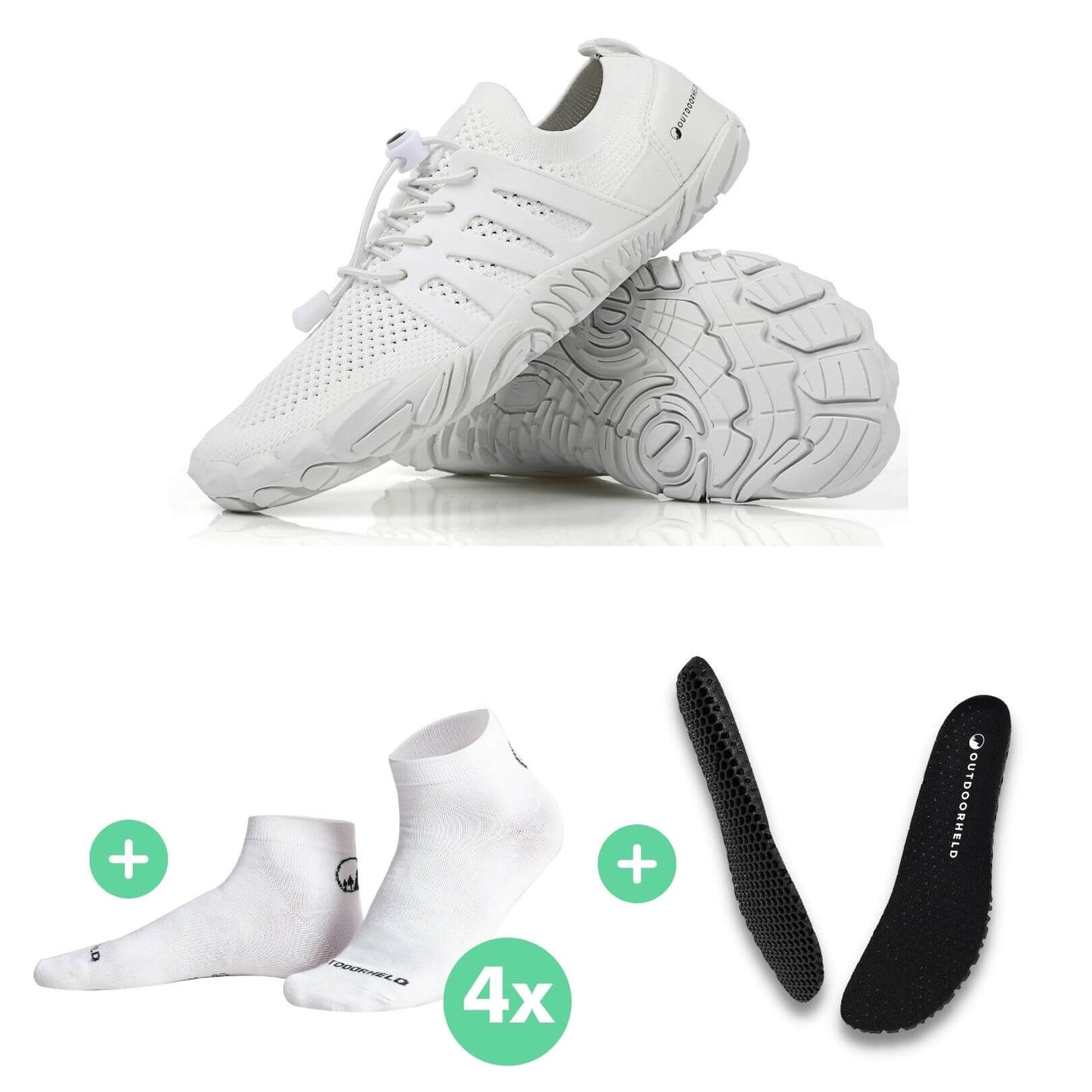 Barfuß-Starter-Bundle: Prime 1.0 + Barfußsocken + GRATIS OrthoFlex Einlegesohlen