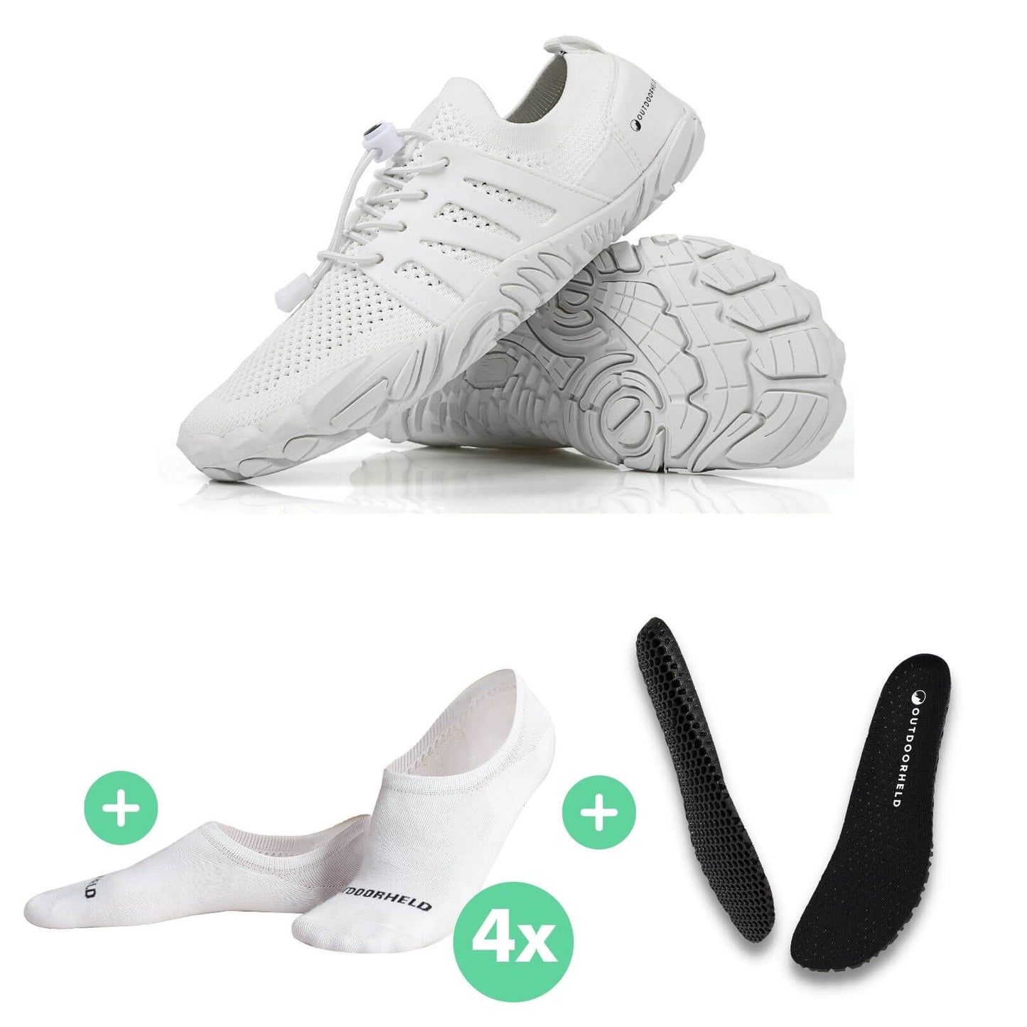 Barfuß-Starter-Bundle: Prime 1.0 + Barfußsocken + GRATIS OrthoFlex Einlegesohlen