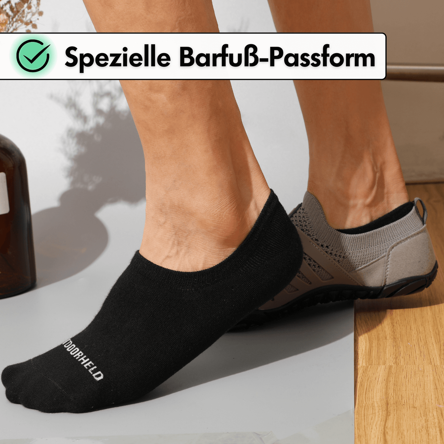 Füßlinge Barfußsocken - Schwarz