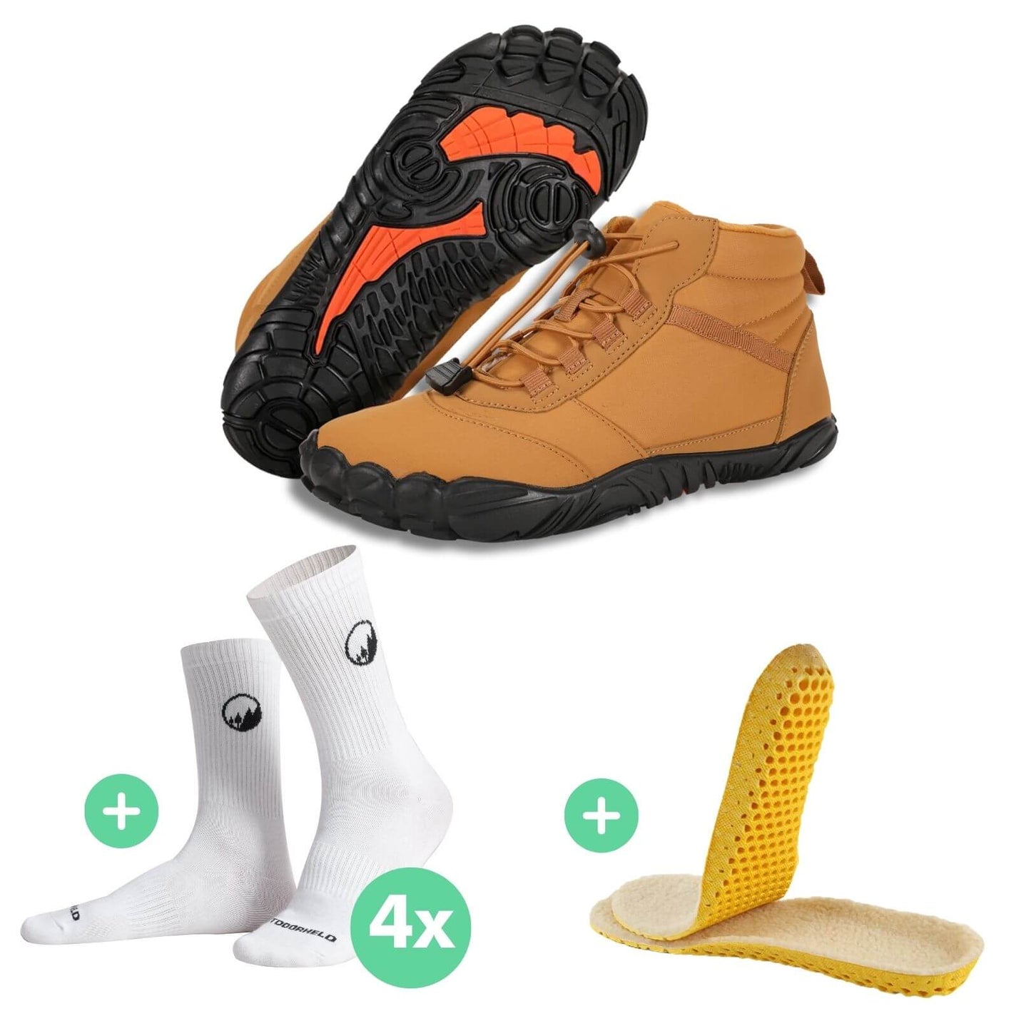 Barfuß-Starter-Bundle - Winter Edition: Winter Pro + Barfußsocken + GRATIS OrthoFlex Winter Einlegesohlen