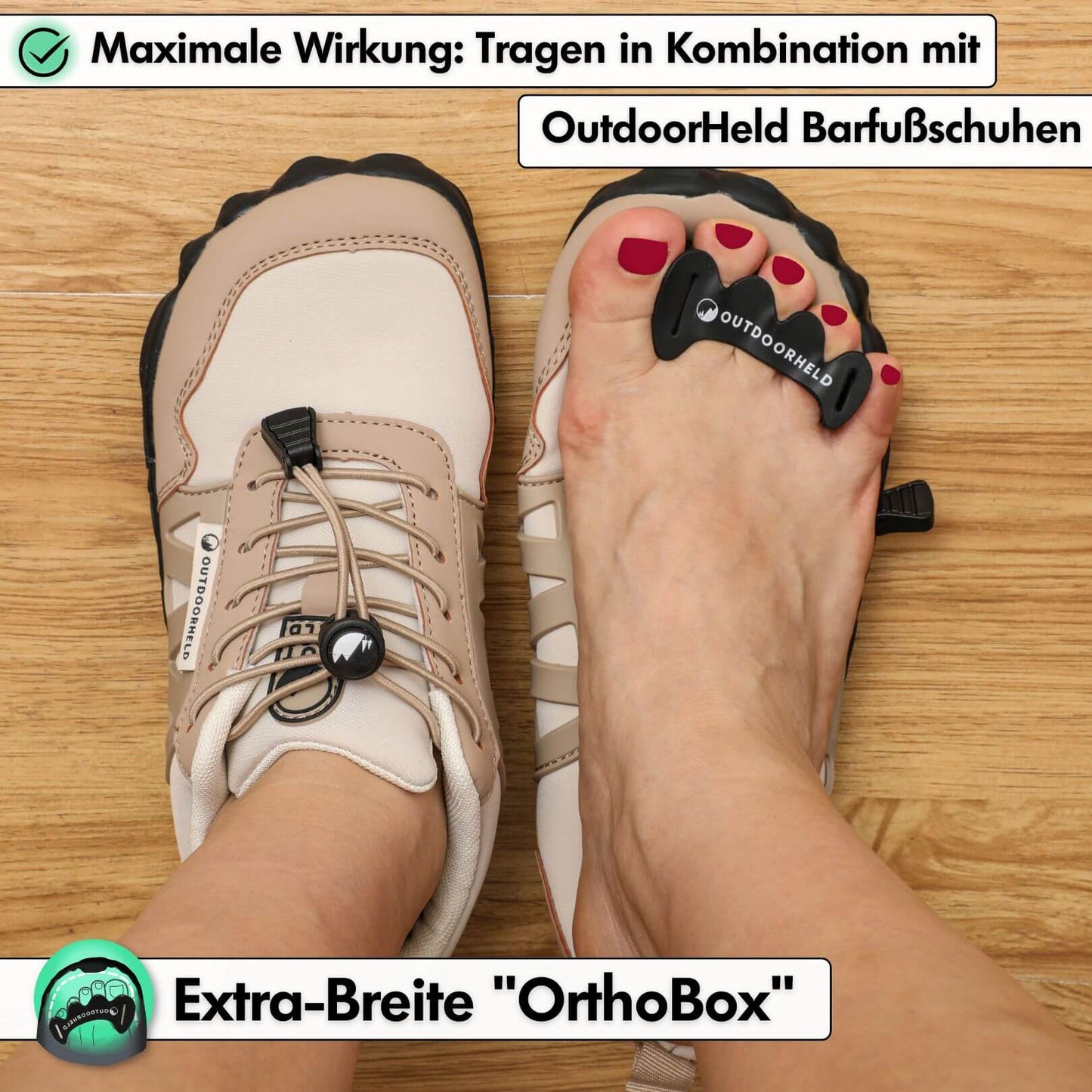 Zehenspreizer aus Silikon - für alle Zehenformen geeignet