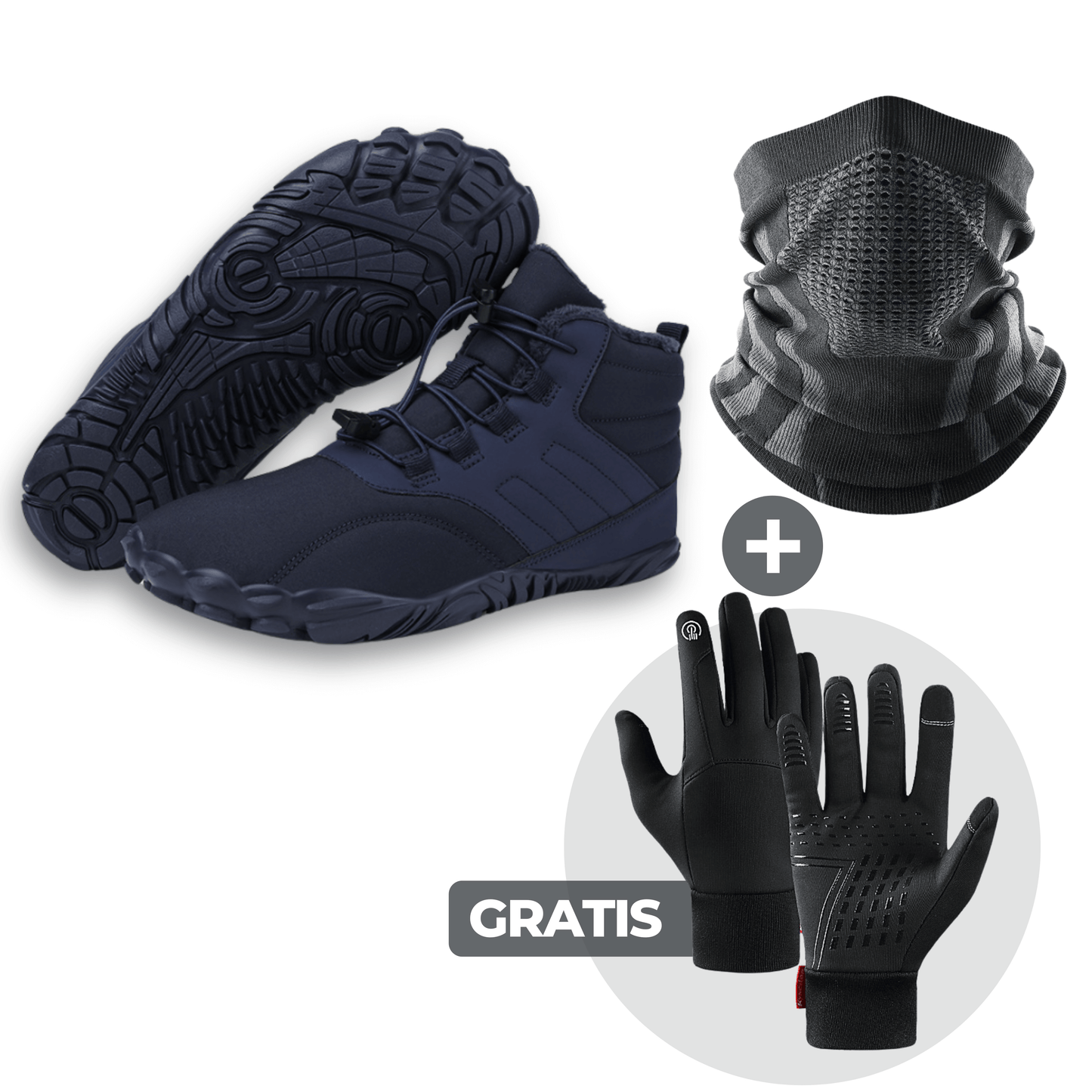 VIP BUNDLE: Winter Max Barfußschuhe + ThermoPro Halstuch + GRATIS ThermoPro Handschuhe