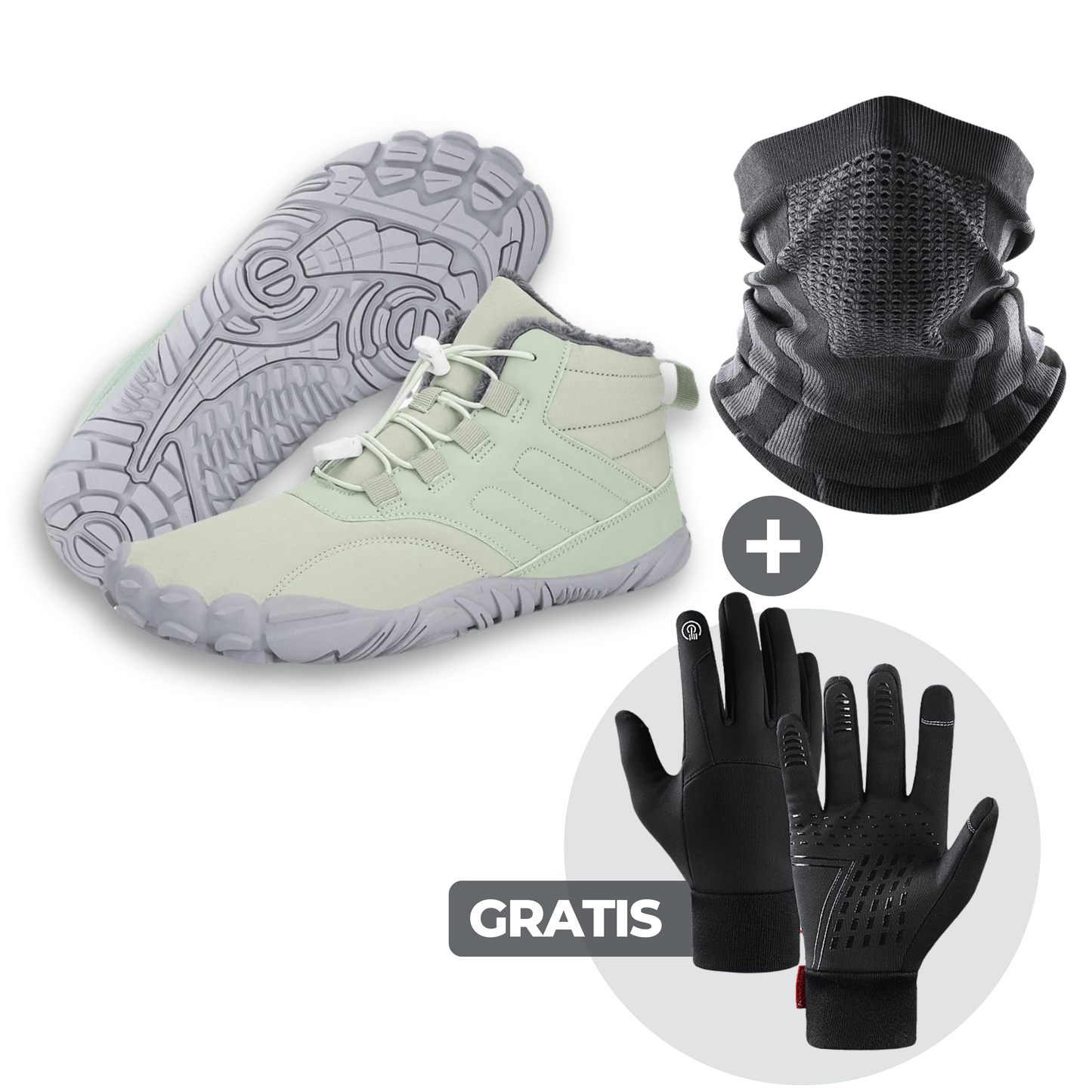 VIP BUNDLE: Winter Max Barfußschuhe + ThermoPro Halstuch + GRATIS ThermoPro Handschuhe