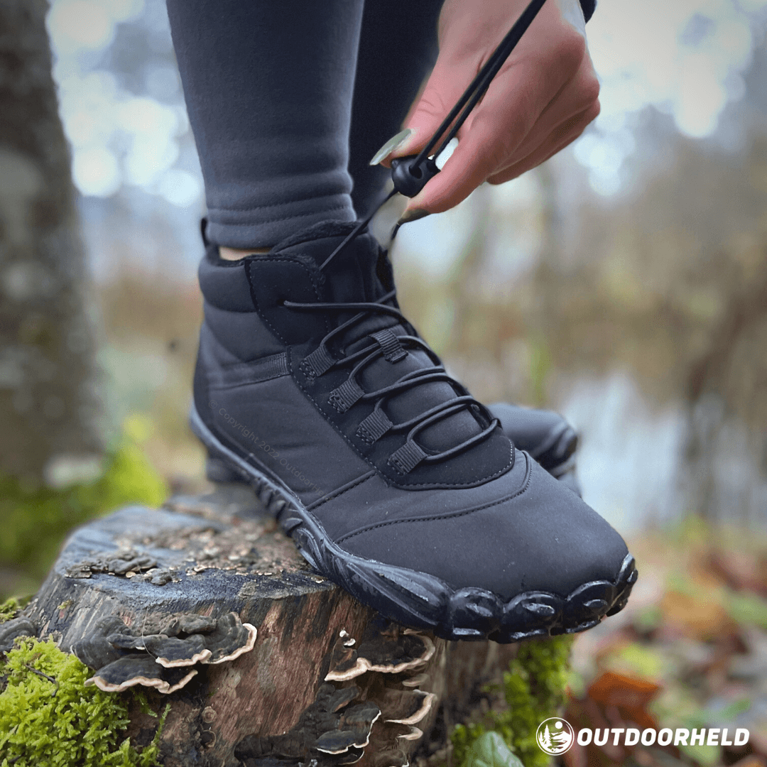 VIP BUNDLE - SCHWARZ: Winter Pro Barfußschuhe + ThermoPro Halstuch + GRATIS ThermoPro Handschuhe