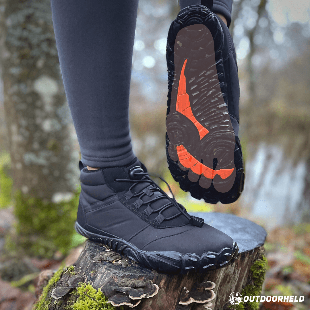 VIP BUNDLE - SCHWARZ: Winter Pro Barfußschuhe + ThermoPro Halstuch + GRATIS ThermoPro Handschuhe