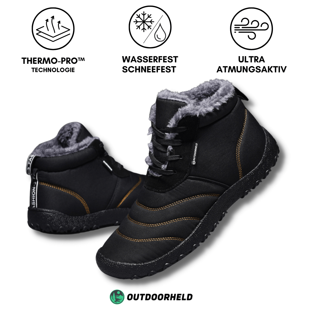 VIP BUNDLE - SCHWARZ: Winter Pro 2.0 Barfußschuhe + ThermoPro Halstuch + GRATIS ThermoPro Handschuhe
