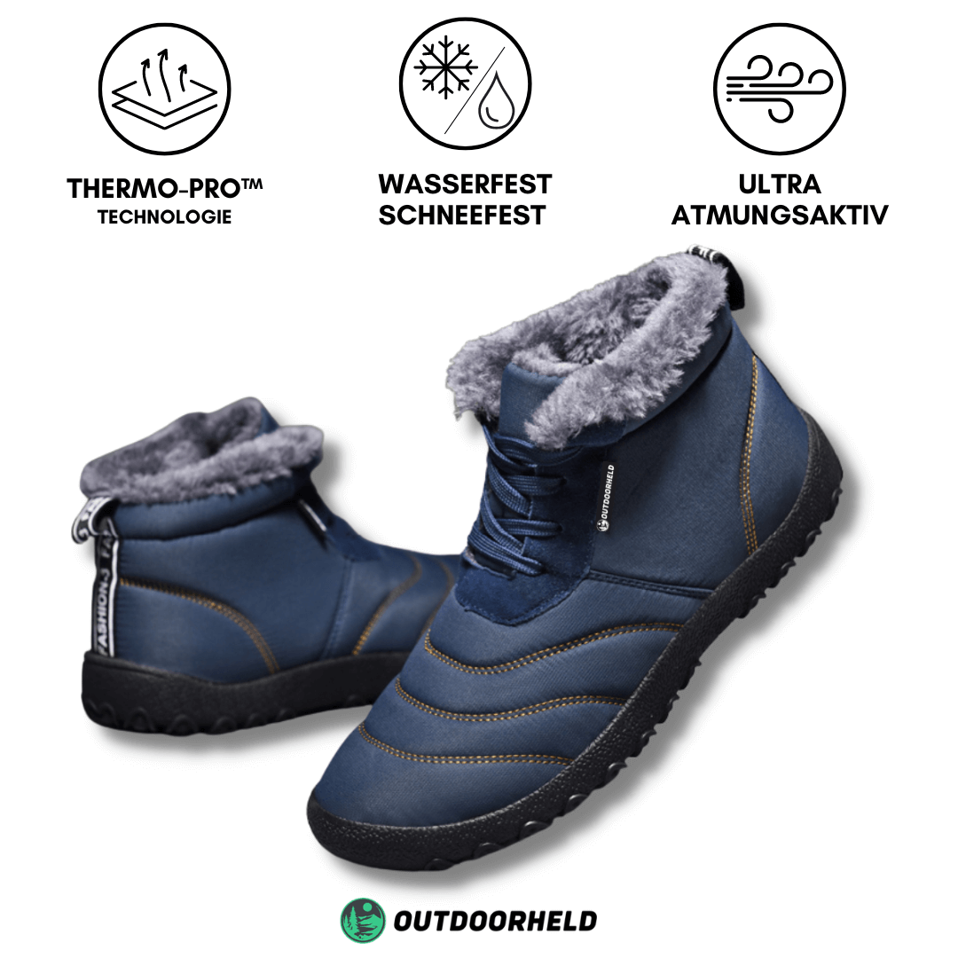 VIP BUNDLE - BLAU: Winter Pro 2.0 Barfußschuhe + ThermoPro Halstuch + GRATIS ThermoPro Handschuhe