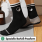 Mittelhohe Retro-Barfußsocken - Schwarz