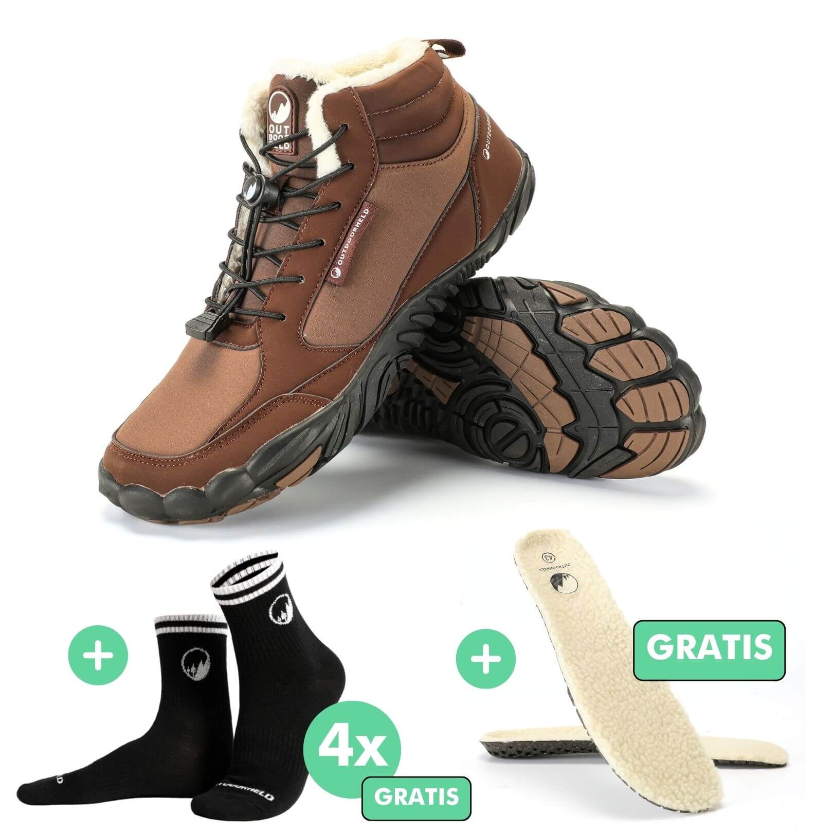 Barfuß-Starter-Bundle - Winter Edition: Winter Prime + 4x GRATIS Barfußsocken + GRATIS OrthoFlex Winter Einlegesohlen