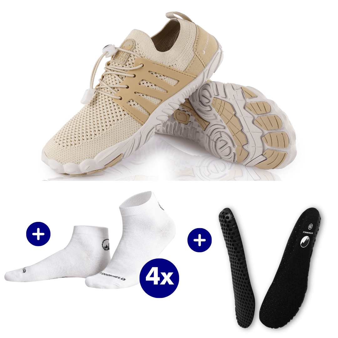 Barfuß-Starter-Bundle: Prime 1.0 + 4x Barfußsocken + GRATIS OrthoFlex Einlegesohlen