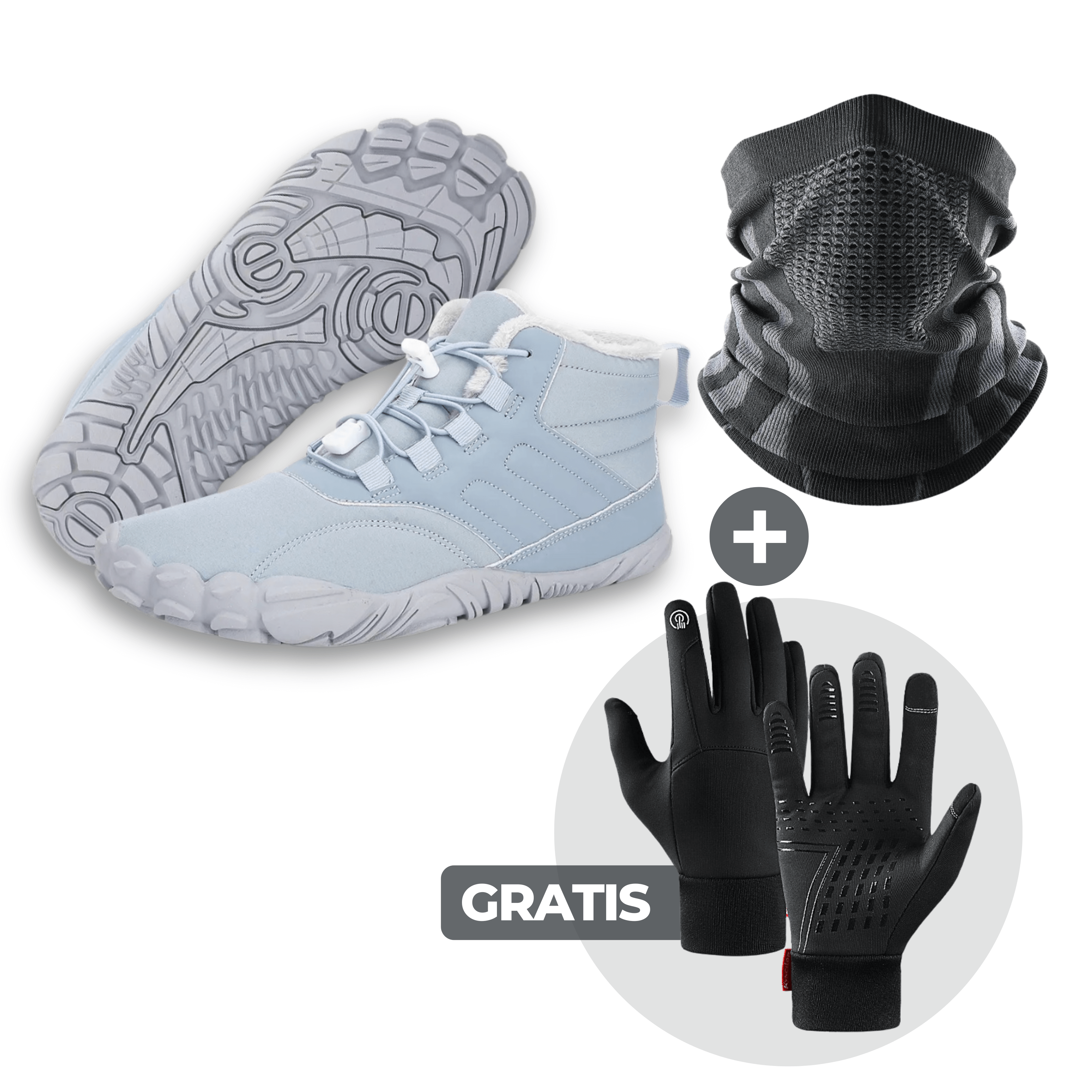 VIP BUNDLE: Winter Max Barfußschuhe + ThermoPro Halstuch + GRATIS ThermoPro Handschuhe